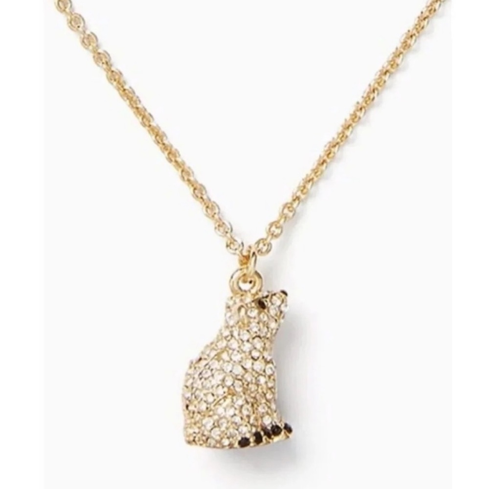 $78 Kate Spade Cold Comforts Polar Bear Necklace in gold - Picture 5 of 5